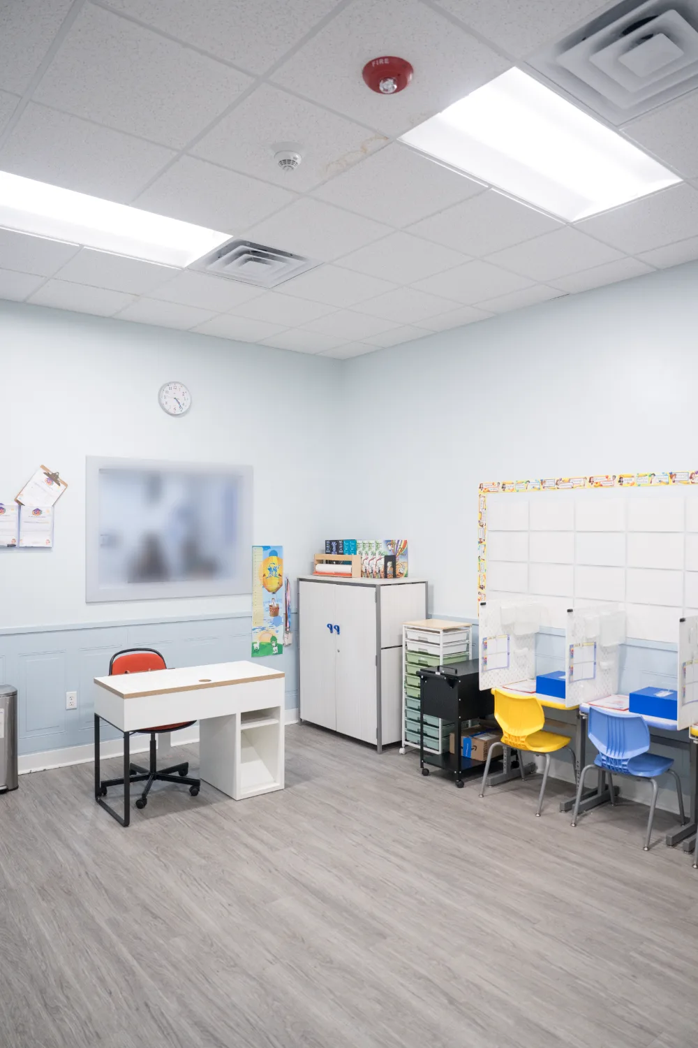 A corner of a Judah Christian Academy classroom in natural light.
