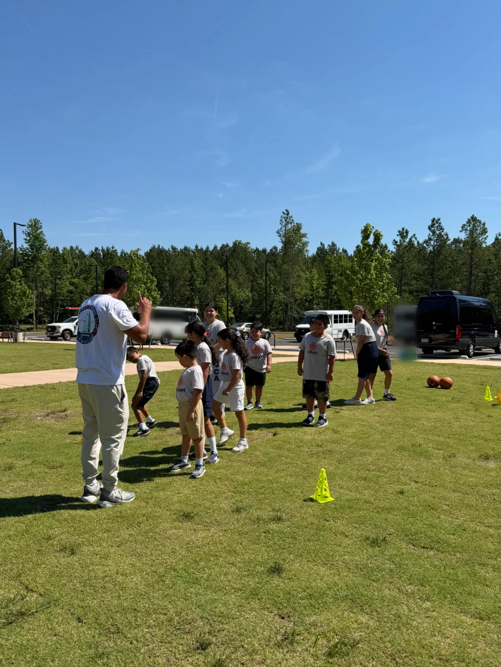 Students outdoors on an activity day.